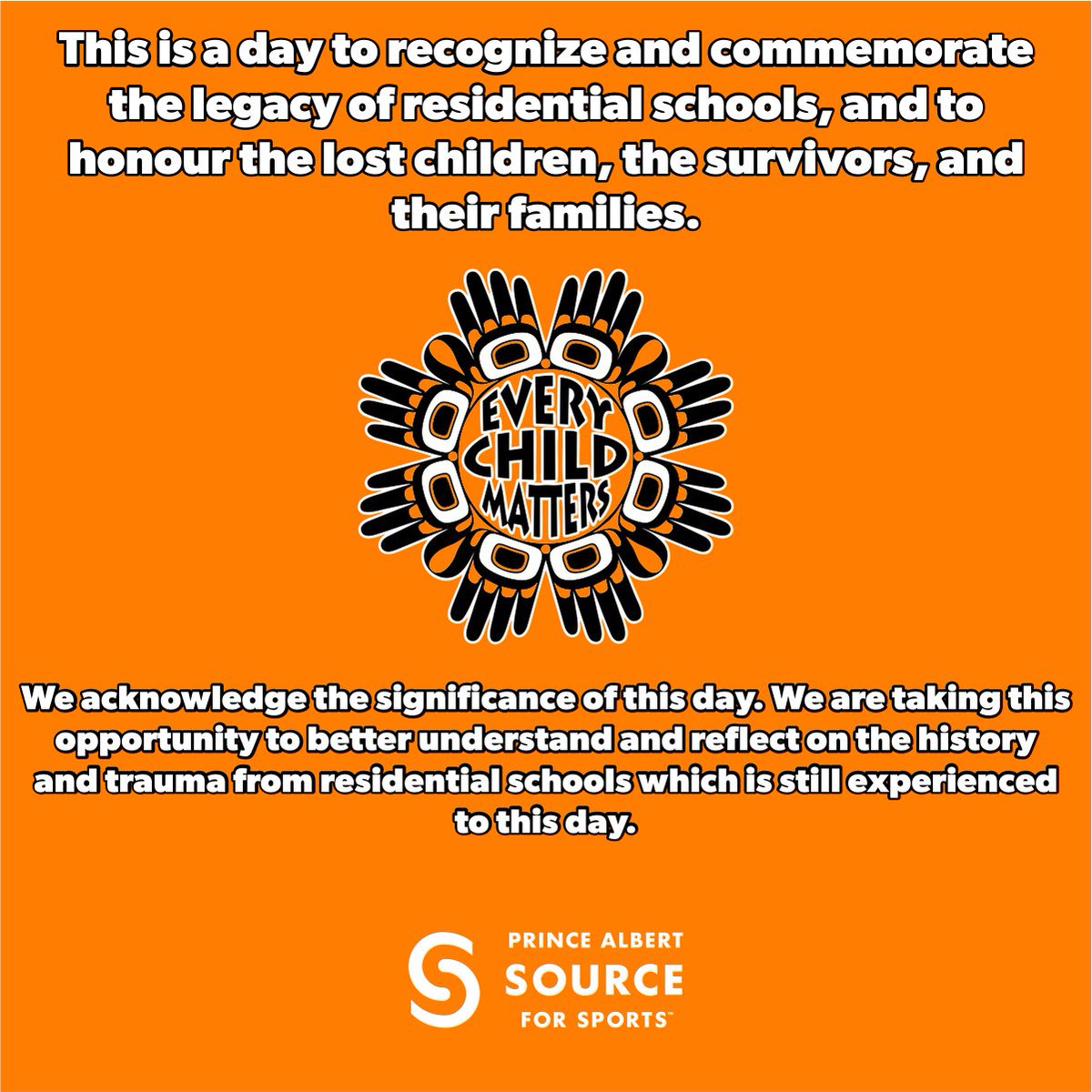 PASFS's tweet image. Today is a day to recognize and commemorate the legacy of residential schools, and to honir the lost children, the survivors, and their families. We are open today, but we are taking this opportunity to learn and better understand the history of what makes today so important.
