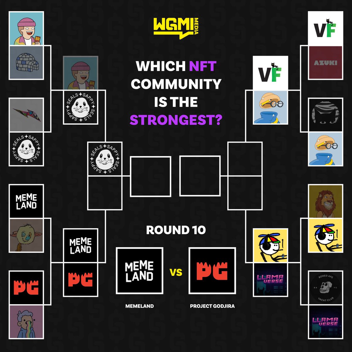 Next up, we have <a href="/Memeland/">Memeland ❤️ Memecoin</a> vs @PGodjira!!! Who ya got?