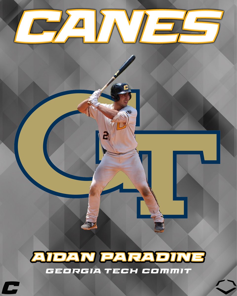 Canes 2024 C @Aidanparadine4 (PRO5 VA) has committed to @GTBaseball #thecanesbb