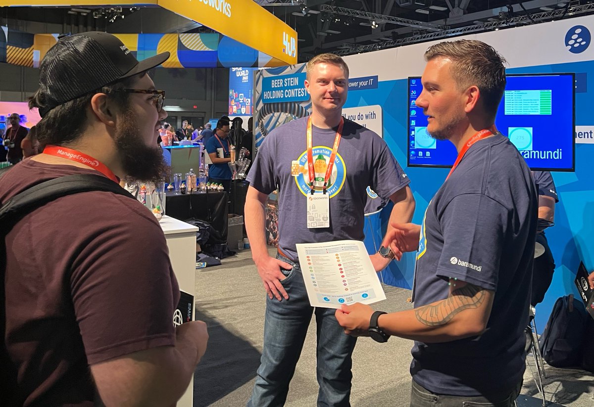 baramundiWORLD's tweet photo. It's the final day of #SpiceWorld2022 where #sysadmins get to have fun &amp; learn how #baramundi #UEM automation saves valuable time while improving endpoint security &amp; performance. https://t.co/PVpwPQoNOF