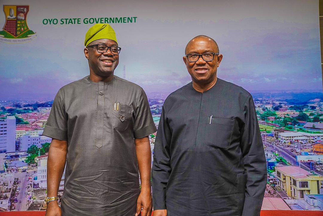 BREAKING: H.E @peterobi visited HE @seyiamakinde, the Governor of Oyo State as part of his consultations ahead of the 2023 general elections. “We had very frank and constructive discussions”-PO.