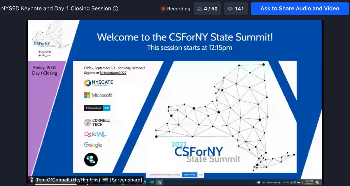 Incredibly energized by all the sessions and conversations happening at the 2022 CSForNY State Summit! Thank you <a href="/CSforALL/">CSforALL</a>! 
#csforallnyc #csforall #educators #TEACHers