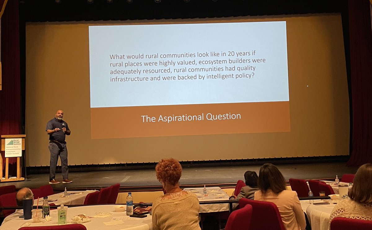 Love this question <a href="/iamdellgines/">Dell Gines</a> is posing to the group attending <a href="/RCAPInc/">RCAP</a>’s #RuralRISE2022 and couldn’t agree more with his belief that “every community has a right to prosper in our economy if they so choose”