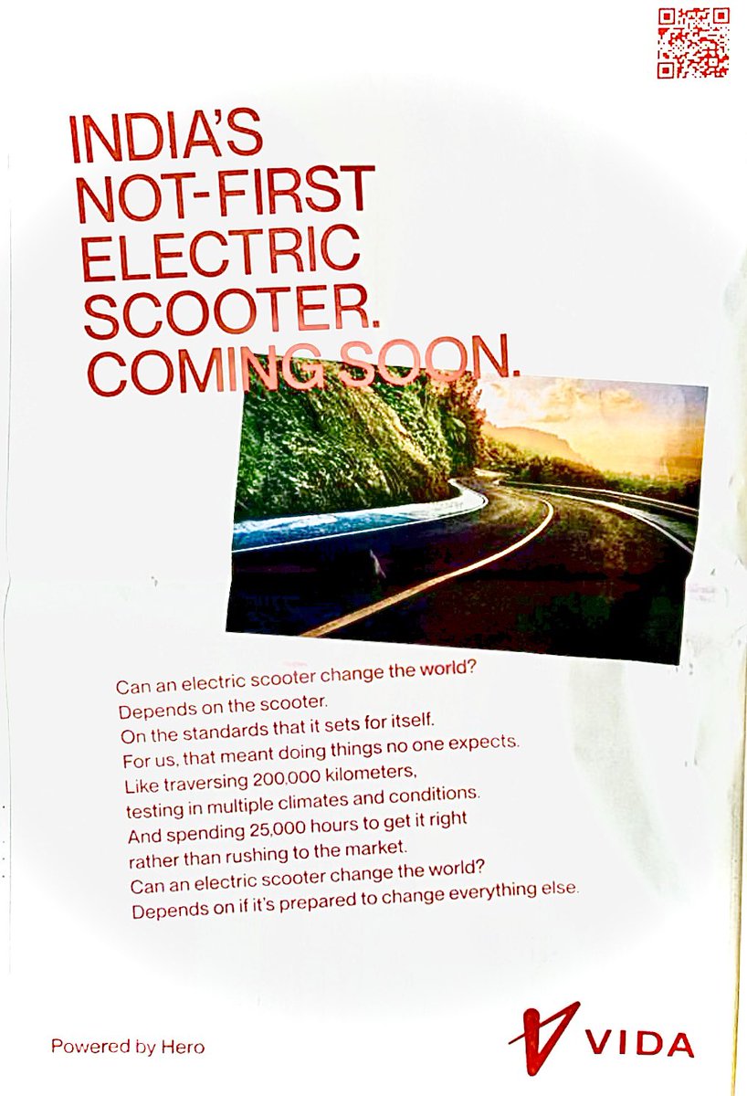 Avtar0627's tweet photo. After a journey of being in development, finally a new chapter of the industry is ready.
Now countdown is start to launchโVIDAโ Indiaโs Not - First Electric Scooter.
Proud to be part of it.
#ElectricVehicles #HeroMotoCorp #vidaworld https://t.co/SG2Y44z23G