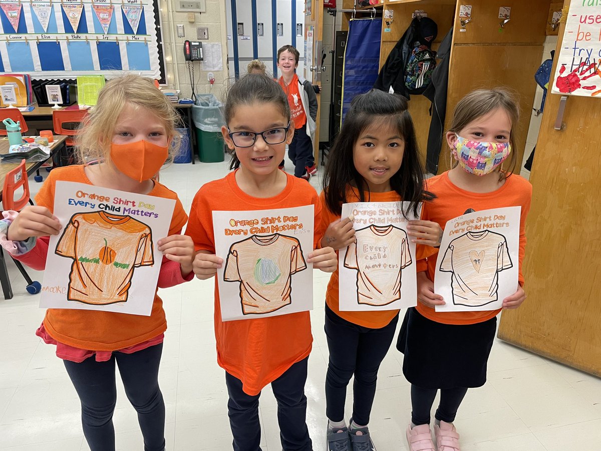 MrsWhaley_'s tweet photo. Our #GradeOne class spent this morning learning about, reflecting on and honouring the Indigenous communities affected by residential schools. We made promises to build inclusive and accountable classroom community because we know we that #EveryChildMatters.🧡@HCDSB @StPaul_CES https://t.co/ApppSQFBWf