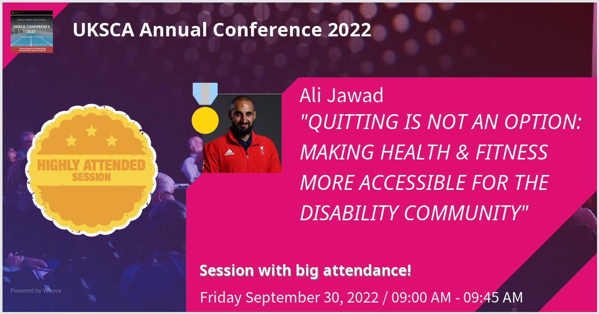 Incredible day being a keynote speaker at the <a href="/UKSCA/">UKSCA</a> conference talking about my journey as a para athlete but how strength and conditioning has a place to help disabled people become independent on their own exercise journeys. Thank you for allowing me to showcase <a href="/accessercise/">Accessercise</a>