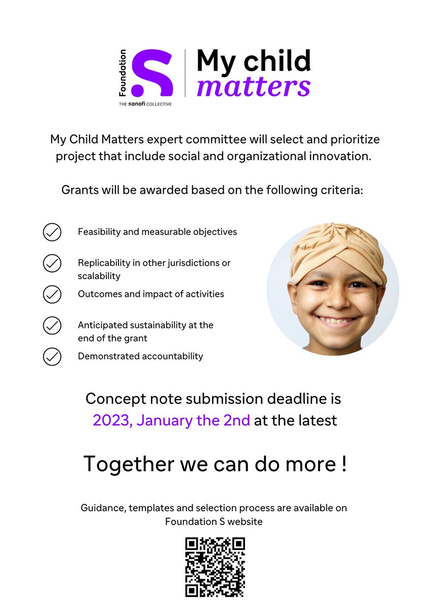 Foundation S is at <a href="/SIOP/">SimFlex</a>. With our #MyChildMatters grants, we’re funding healthcare professionals fighting to improve childhood cancer care: foundation-s.sanofi.com/en/our-pillars…. Follow us for updates on this call for proposals!