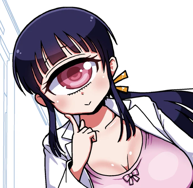 今月は単行本が発売なのでしばらくアイコン自作のヒトミ先生の絵に変更しておきますね( ^ )(skebで描いて頂いたものはまた折を見て使わせて頂きます〜)#新しいプロフィール画像  #単眼の日  