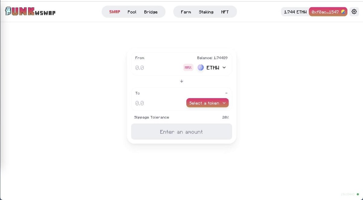 PunkWSwap's tweet photo. #PunkWSwap Dex is under deployment. It will be completed within 12 hours. Stay tuned ��💎

#ETHW https://t.co/2kaPNZ2Hlh