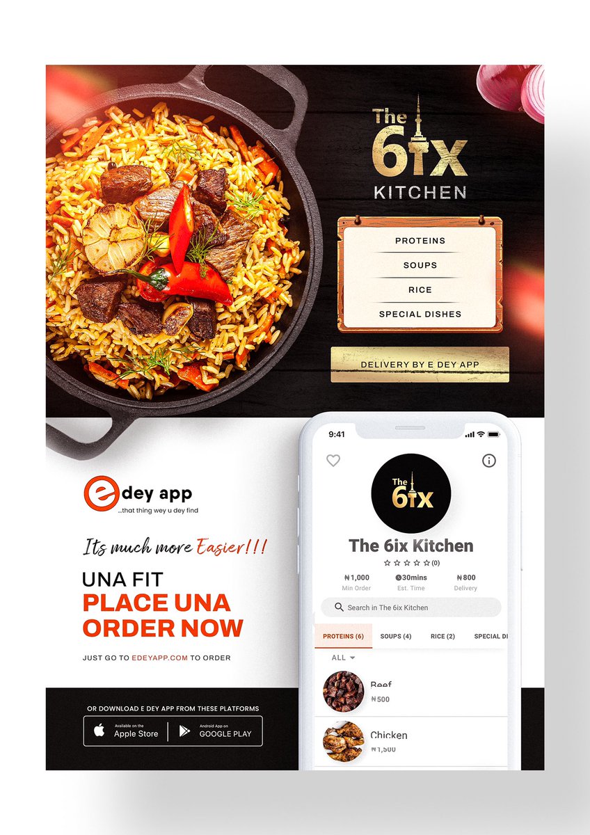 thatdesignpro's tweet photo. Working with this Brand for Two years now, and i would say proudly “We have really come a long way” and we ain’t stopping anytime soon!!!

Food Vendor and Logistics Brand making waves in the South East @edeyapp

Decided 2 post some of our vendors flyers. What feel does it give u? https://t.co/c9npv0AoWu