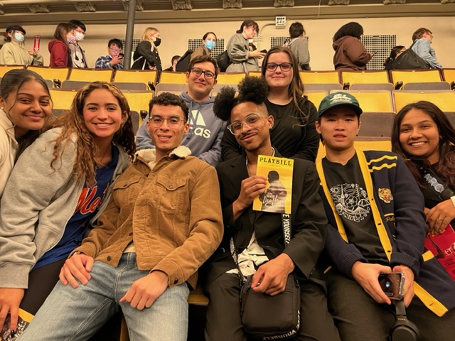 ShonnaTrinch's tweet photo. We were with students in @Seeingrape some of whom will be the 2023 show's playwrights at Death of a #Salesman on Broadway last night. Show was great. It was so beautiful in Manhattan! And we have the best college students in the world! #JohnJayCollege #CUNY #theater #seeingrape https://t.co/lM7k7CJVqL
