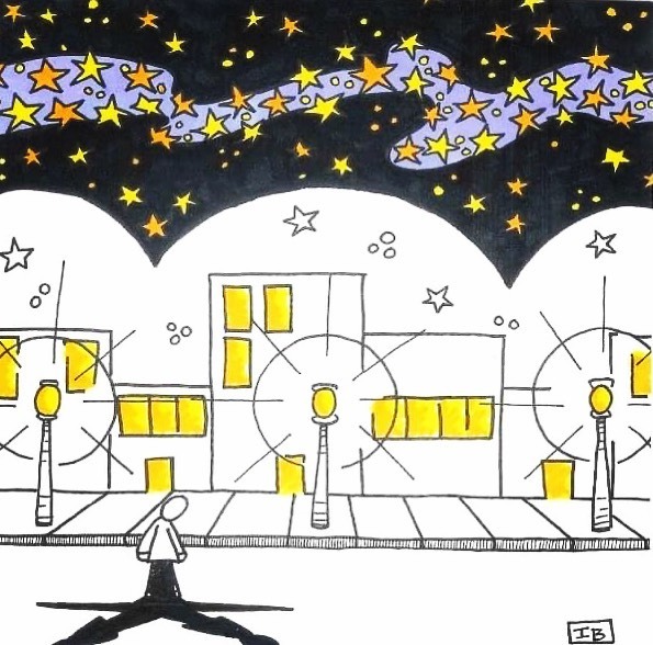 IanBode4's tweet photo. “Sorry Starry Streetlight Night”  Living in the city makes you yearn to get out and see the night sky. Especially when the seasons change. #passengersideart #milkyway #lightpollution 🌃🌌✨ https://t.co/LvSauu8h8f https://t.co/DcQDsEWcBm