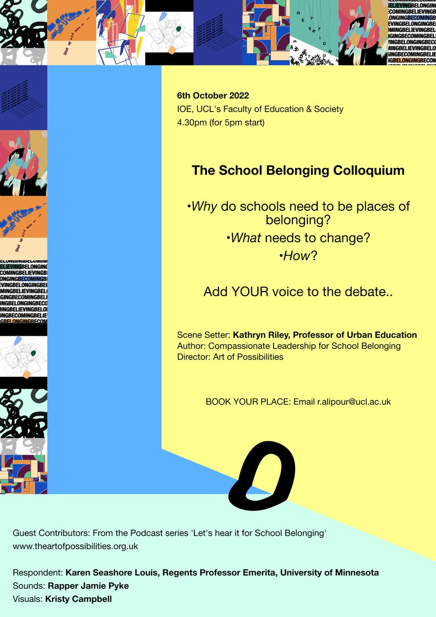 Kristy Campbell (@kristycampy) on Twitter photo This Wednesday, UCL IOE, 5pm.
#research #talk #colloquium #education #belonging <a href="/kriley_prof/">Prof Kathryn Riley</a> This Wednesday, UCL IOE, 5pm.
#research #talk #colloquium #education #belonging <a href="/kriley_prof/">Prof Kathryn Riley</a>