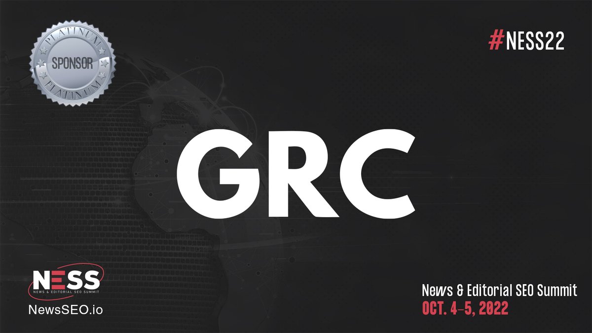 NewsSEO_'s tweet photo. It's been a busy week here at HQ and with 4 days to go we are blown away to announce we have booked a platinum sponsor for our News &amp; Editorial SEO Summit 2022 , let us introduce you to @GRC_Media_  !!

Read all about them here: https://t.co/DNIb6j83nl

#NESS22 #sponsor #seo https://t.co/AhVvdN46Gd