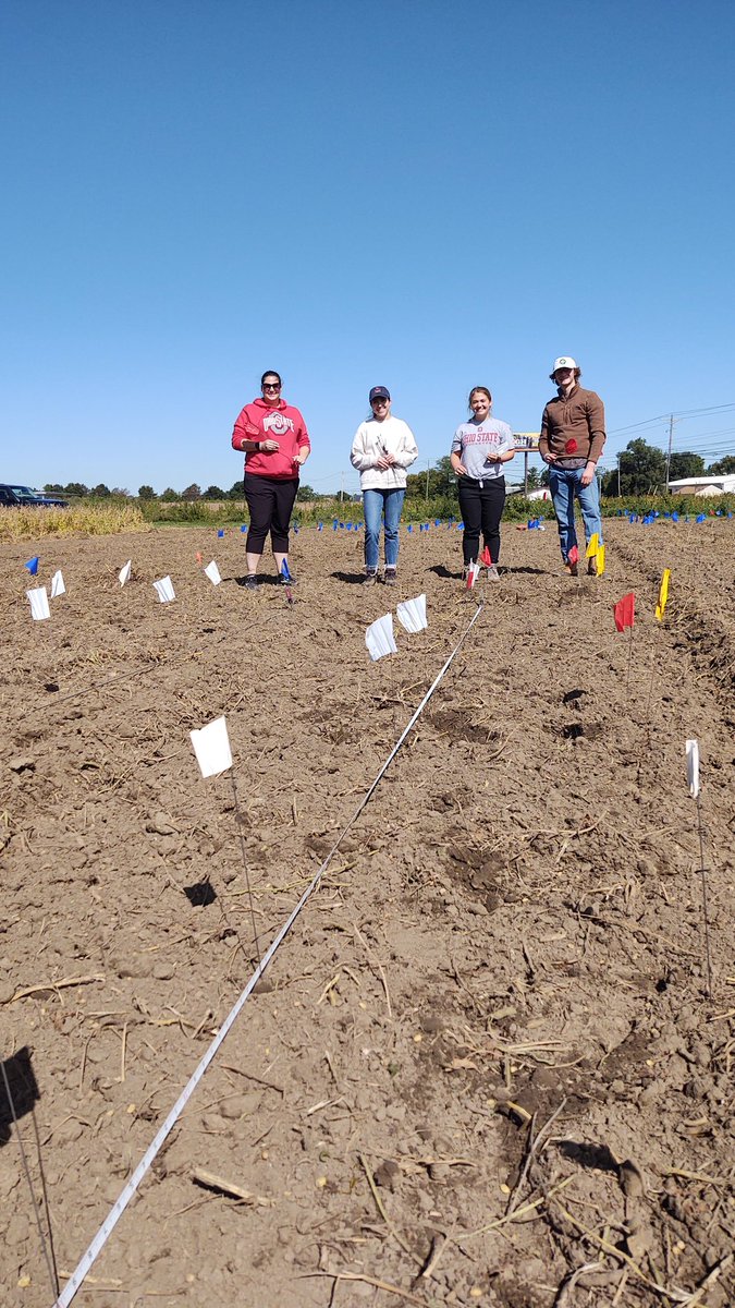 Excited to start another #fieldseason with #pennycress! <a href="/OSU_HortCropSci/">Ohio State Horticulture and Crop Science</a> Dr. Andrea Gschwend, <a href="/RCombsGiroir/">Rachel Combs-Giroir</a> and their student workers shown here prepping to plant the #iPREP project funded through <a href="/doescience/">DOE Office of Science</a>.