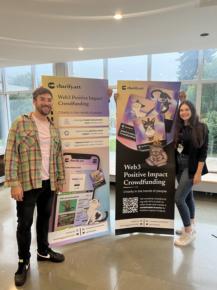 philantroo's tweet photo. A little improvisation before the event 😅

@CharifyArt is attending the World FutureVerse conference on Bled 🌎

Our team is there to talk to you and answer any questions you might have.

See ya! 😉 https://t.co/HOyHTEWi7l