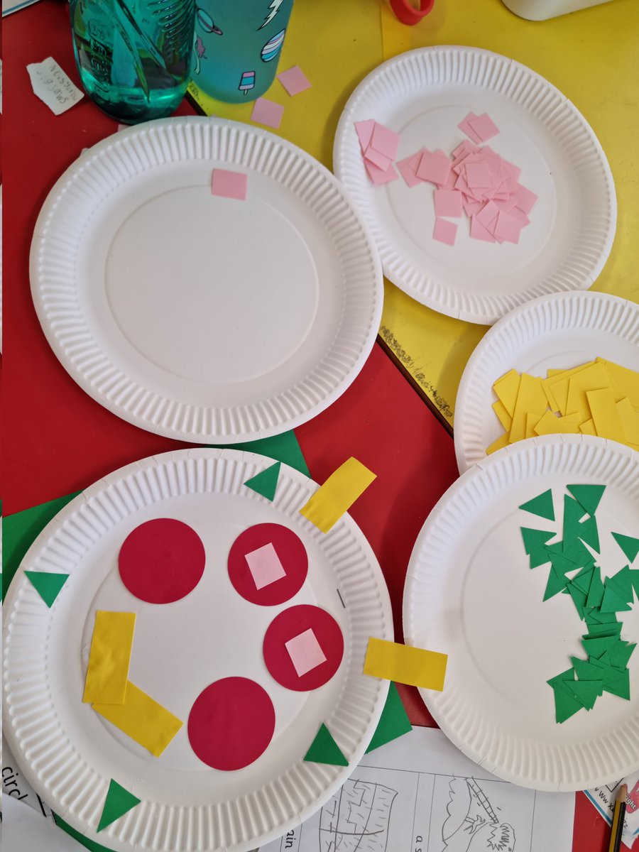Miss__Hamilton's tweet photo. Some of Primary 2a's fantastic shape pizzas made this week for #MathsWeekScot - well done P2a! 🌟🍕 #welovemaths #MathsWeekScotland @edcnumeracy @MossheadPS https://t.co/t0TjhN0VBK
