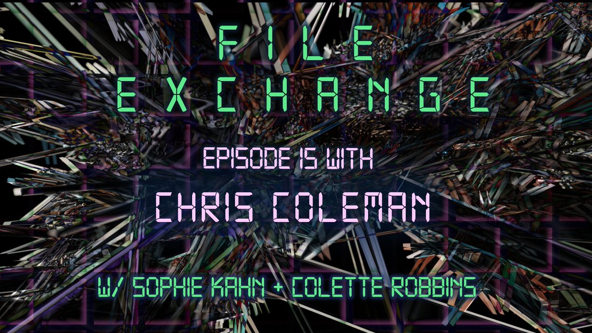sophiekahn's tweet photo. Thank you so much @digitalcoleman for taking the time to talk to @coletterobbins and me for the latest episode of #FileExchange! Up now on Youtube https://t.co/S10Vtd6DuQ📺 https://t.co/8vewmfZpG6