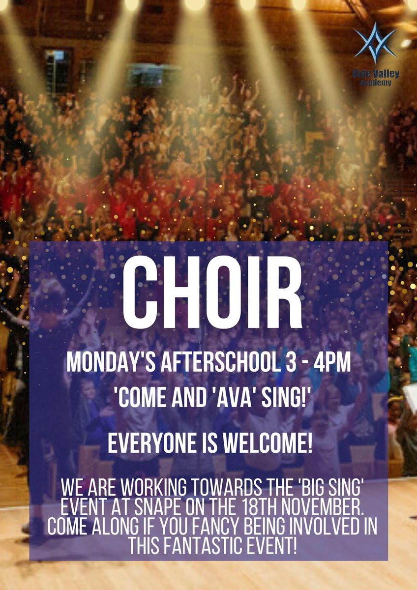Come and join in Monday after school.