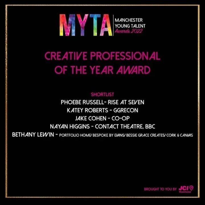 HigginsNayan's tweet photo. Super thrilled to have been shortlisted for the Manchester Young Talent Awards 2022 Creative Professional Of The Year Award! π
@BBC @blackbritishgolfers @TheMancUK
#myta22 #jcimanchester #manchester #greatermanchester #cheshire #youth #youngprofessionals #AWARDS #Creative https://t.co/ggx8vKSCWk