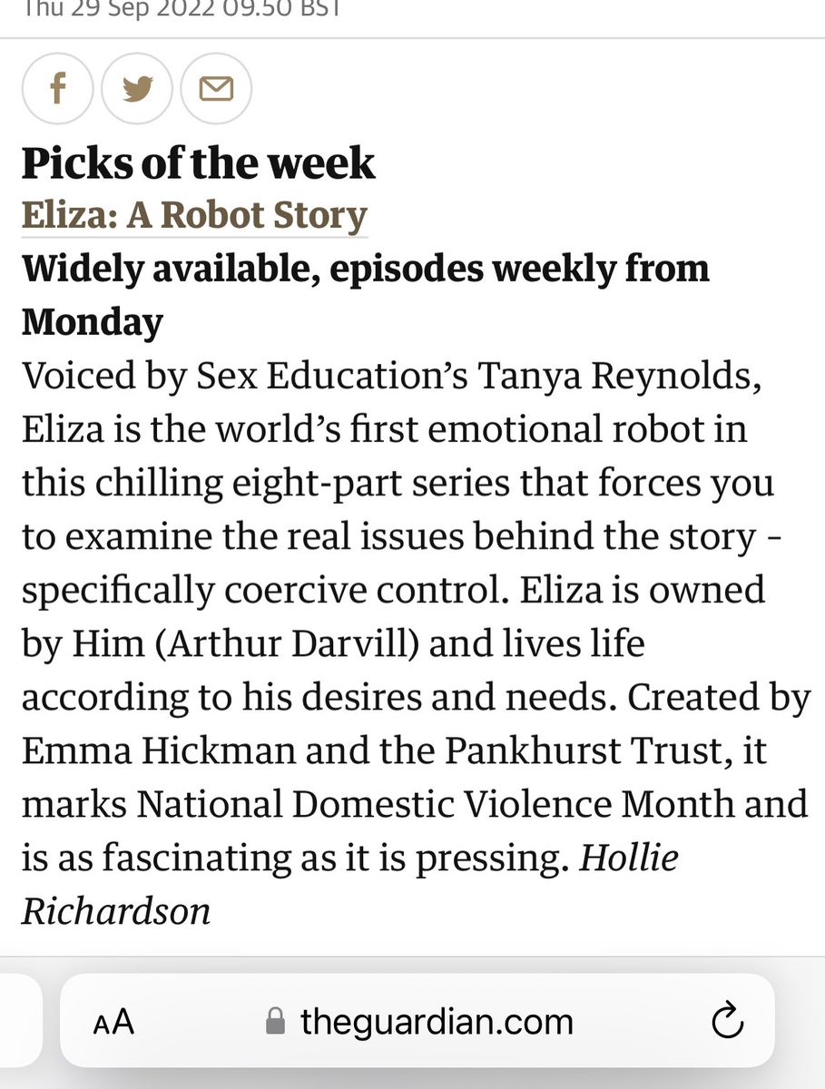 EMMALOVESROBOTS's tweet photo. Thanks @hollierichtweet for this! The first episode is out on Monday. #OneVoiceRaisesAnother 🤖 https://t.co/9n3mcCRKAQ