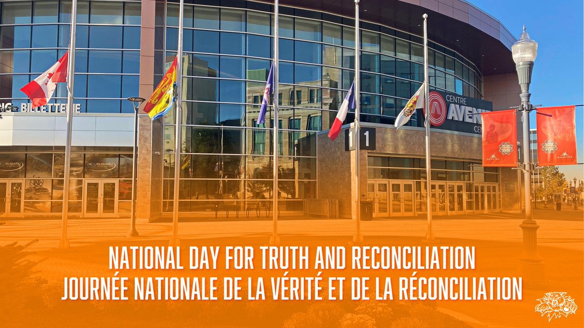 monctonwildcats's tweet photo. Today, the Moncton Wildcats are taking time to acknowledge and reflect on the hurt, inequities, loss, and generational trauma that residential schools have caused to Indigenous peoples. 
🧡 https://t.co/iy5E1Nx1fn https://t.co/2VYafgOa7v