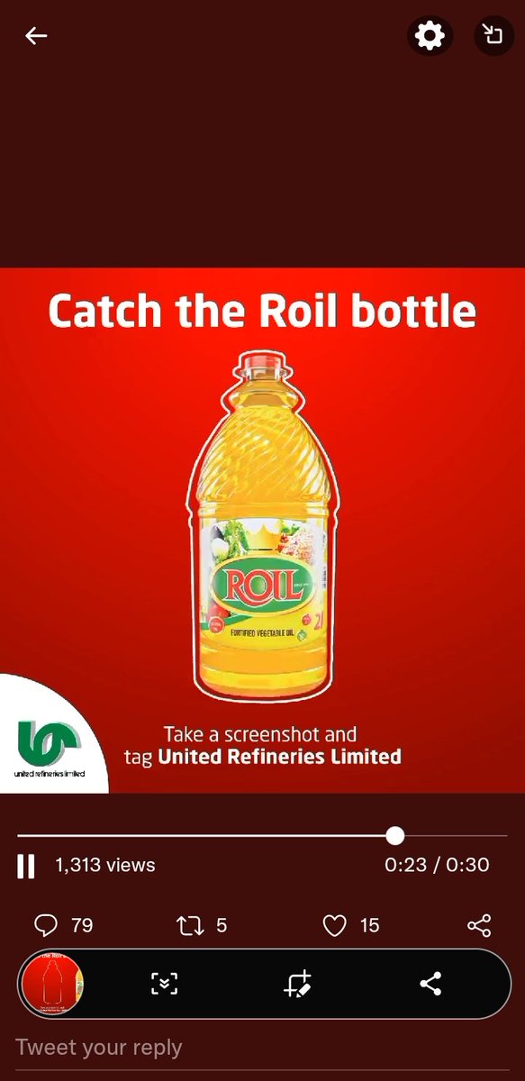 @limited_united @BusisaMoyo @MarigaLinda #RoilCookingOil