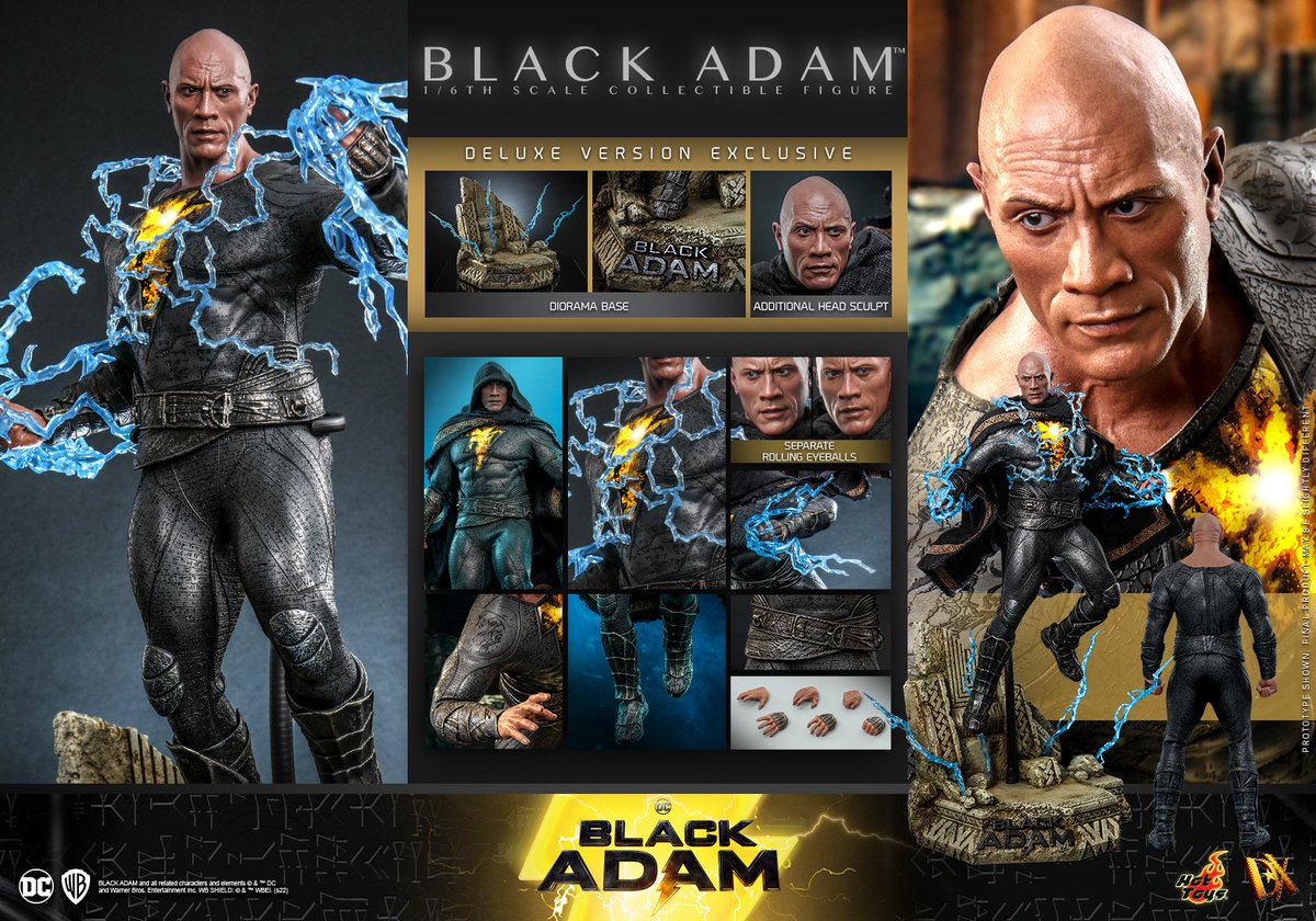 TaurooAldebaran's tweet photo. First look at the Hot Toys figure from #BlackAdam Movie, which will be available in standard and Deluxe editions. https://t.co/tQuRaa5Yml