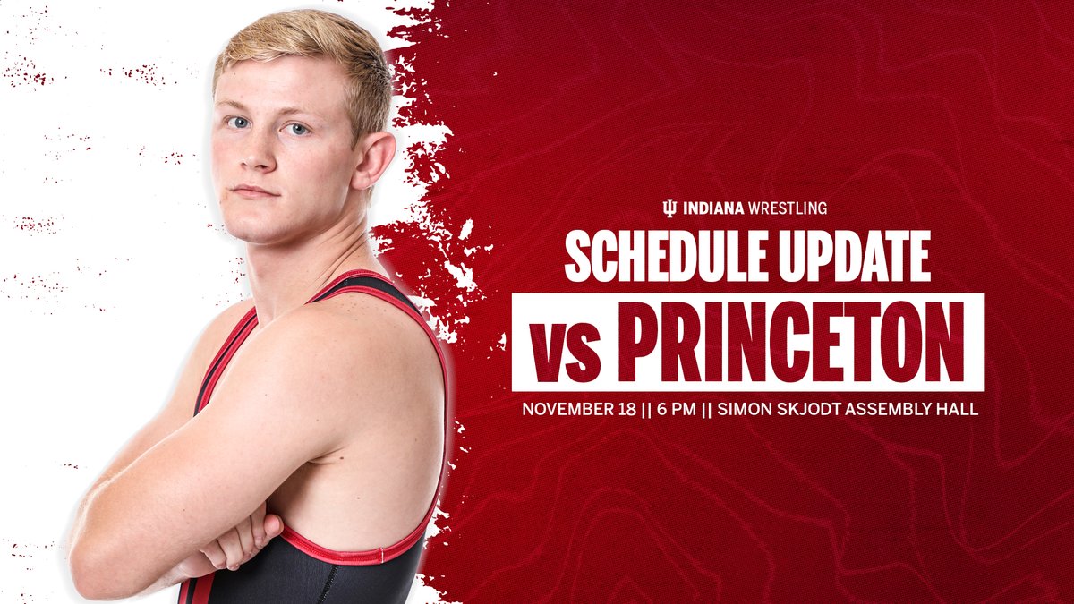 🚨 𝗦𝗰𝗵𝗲𝗱𝘂𝗹𝗲 𝗨𝗽𝗱𝗮𝘁𝗲 🚨

Our dual match vs. Princeton will now be on Friday, Nov. 18 and take place at Simon Skjodt Assembly Hall.

📝: bit.ly/3BQuDQg