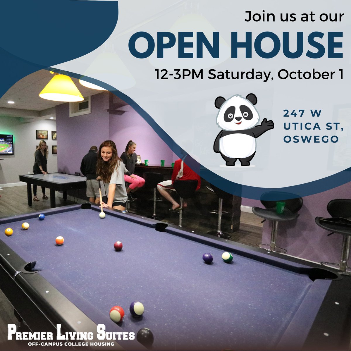 PLSOswego's tweet image. Come to our OPEN HOUSE tomorrow from 12pm-3pm and find out what it’s like to live the suite life 💚💛

📍 247 W Utica Street Oswego, NY
☎️ (315) 773-6473
✉️ Email: JamieL@plsuites.com

#PLSOswego #OswegoNY #SUNYOswego #OswegoState #LiveTheSuiteLife
