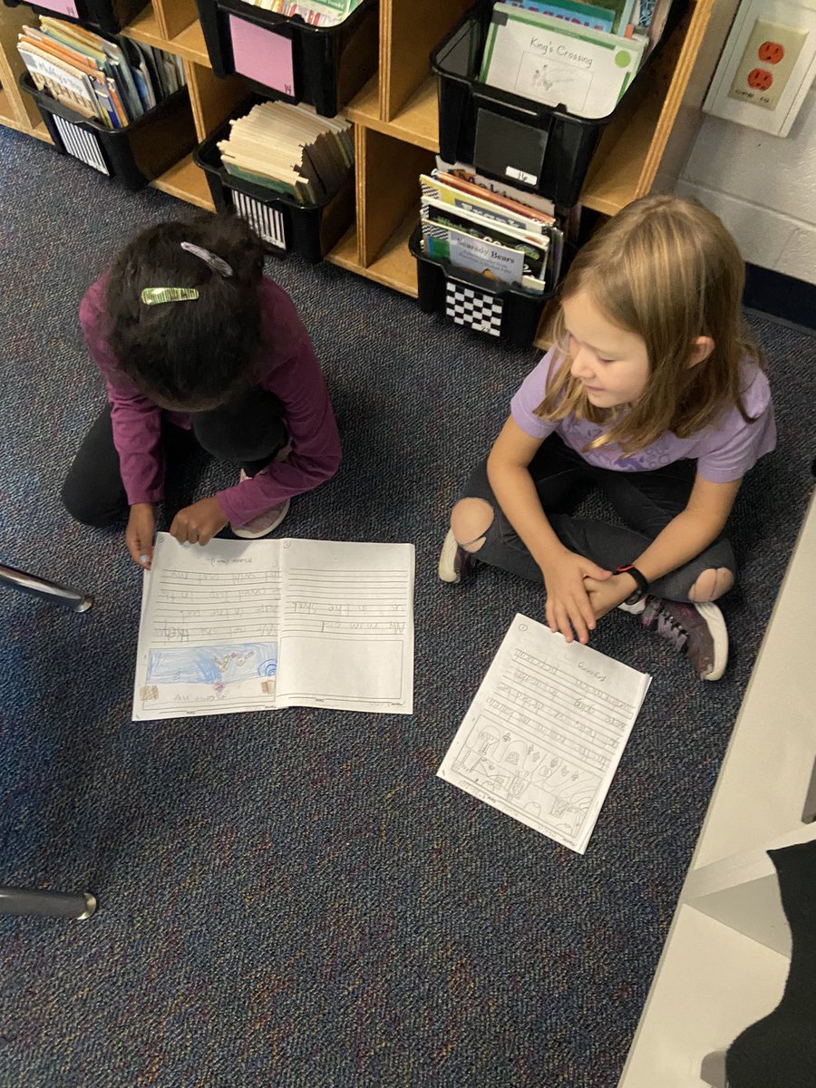 MrsSchultzk's tweet photo. First grade writers worked on writing endings that end-in-the-moment and shared their stories with a partner. @SLCSDolsen https://t.co/ESIcL4WuWV
