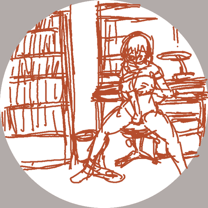 @nxvy31 なんかキャンバスの形自体を使って面白いことができないかと考えて、覗き穴風にしてみるのを思いつきましたが、これは別に正方形じゃなくても良かったですね。
ちなみにこの絵は妹の部屋を覗いてるイメージです。実は妹は除かれているのに気づいているのでわざわざ穴の方を向いてオナっています。 