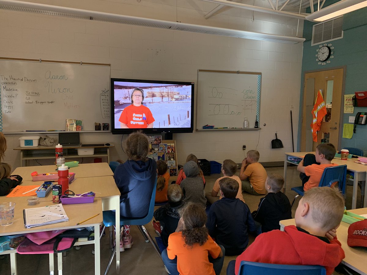 VerkMcDougall's tweet photo. Always learning - Orange Shirt Day! #amazingdiscussion #littlefalls #amdsb #wearelearning #grade3/4 https://t.co/CY4WJrOuT3