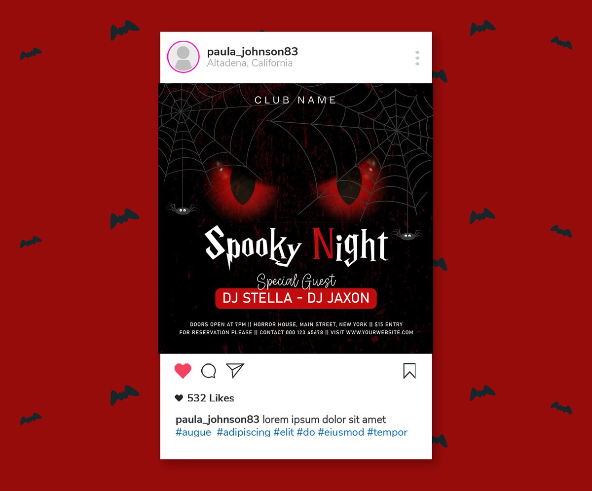 Eshpha's tweet photo. Horror social media design
Check out on behance: https://t.co/KCIc87NSzG
#spooky  #horror #Halloween2022  #SocialMedia #ADS #banner https://t.co/Nmyh5epoKI