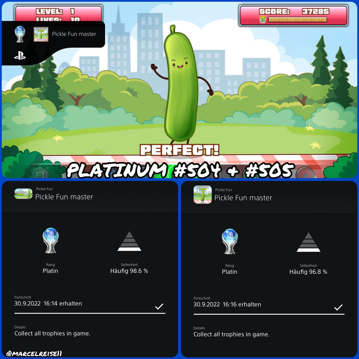 marcelreise11's tweet photo. Since today is #PickleFun from @BreakSushi available. To get the #platinum you have to reach the rhythm goals &amp; complete the level

-Time: 1 Min.
-4x Platinum: EU/NA #PS4/#PS5 (13,16€)

https://t.co/DUGepjayFr

@SilentGhost86 @IBadDriverI @consolenman @PSN_Robert2567 @OverhypedG https://t.co/HmdGbmP4xi