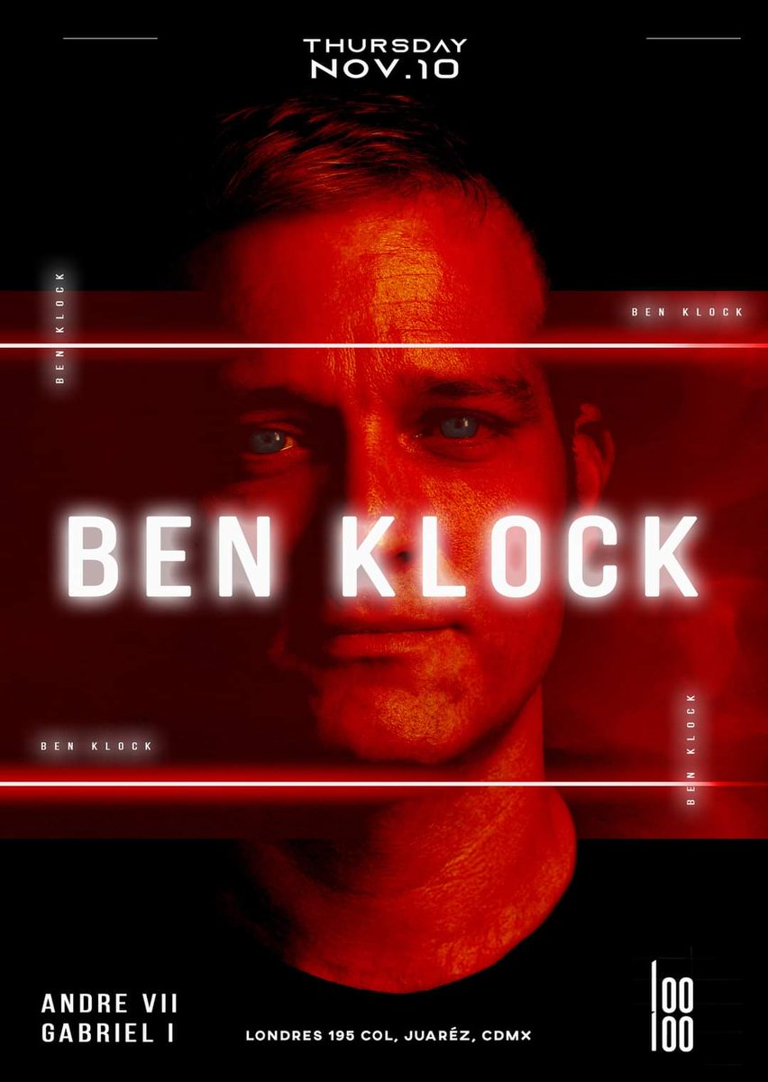 CEpuntoTV's tweet photo. Ben Klock" en México!!!
Jueves 10 de Noviembre, 2022 en Looloo CDMX.
+DJ's: Gabriel I y Andre VII
Dirección del evento: Londres 195, Col. Juárez,CDMX
*Compra tus boletos:
https://t.co/elleuixEY4
@CookiePresenta @BenKlock #looloo #technoparty #djs #benklock #cookiepresenta #evento https://t.co/e1MXDowxvS