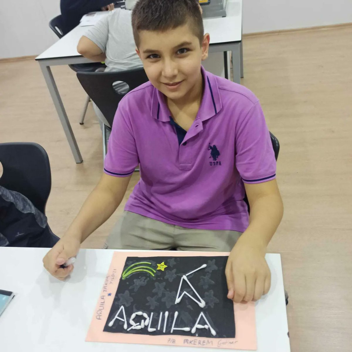 7. Sınıf öğrencilerimiz Fen Bilimleri dersinde "Takımyıldızı" etkinliği  ile modelleme yaptılar.✨✨ 💫 #UğurluOlmak