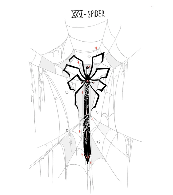 25. Spider - 26. Wooden#swordtember2022  #swordtember 