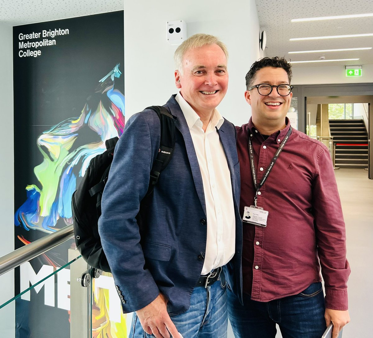 MET_Creatives's tweet photo. Fantastic to meet @philjoneswired MD of Wired Sussex today with @psrolfe We are really looking forward to many collaborations and partnership working. 
#wiredsussex #ccg #brightonmet #themet #brighton #creativeindustries #digitalindustries #emergingtechnology https://t.co/8X7Zw25kiV