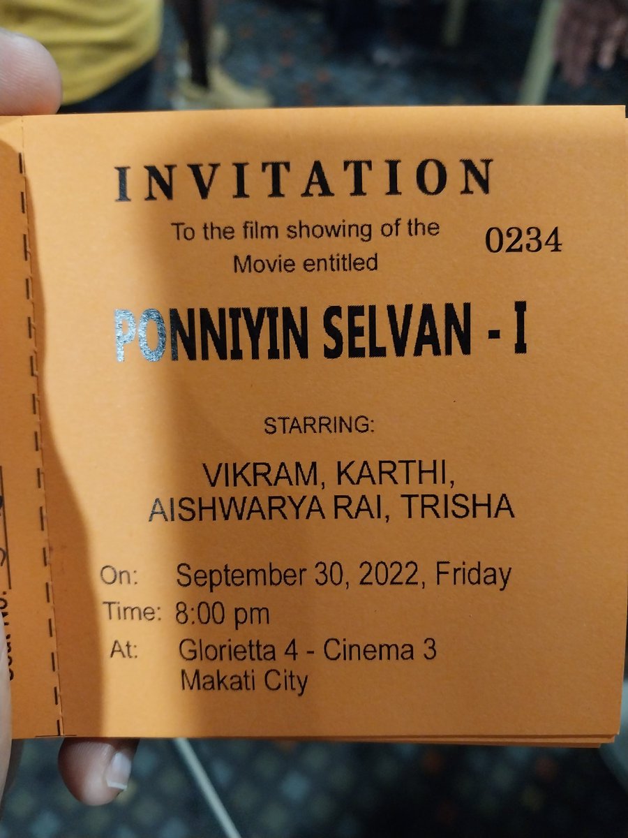 Arun Anand (@arunanandiyer) on Twitter photo #PonniyinSelvan1 #PS1 #ManiRatnam #Philippines <a href="/iloveglorietta/">Glorietta</a> <a href="/hasinimani/">Suhasini Maniratnam</a> <a href="/arrahman/">A.R.Rahman</a> everyone enjoyed the movie ...kudos entire team...#waiting #PS2 #PonniyinSelvan1 #PS1 #ManiRatnam #Philippines <a href="/iloveglorietta/">Glorietta</a> <a href="/hasinimani/">Suhasini Maniratnam</a> <a href="/arrahman/">A.R.Rahman</a> everyone enjoyed the movie ...kudos entire team...#waiting #PS2