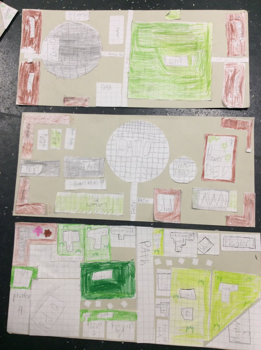 GlencoatsPS_'s tweet photo. As part of #MathsWeekScot P6/7 worked together in groups to complete the ‘I’m a landscape gardener’ challenge. We had to use a ratio, work out specifications and design a garden. Here’s are our results! I’d love my garden to look like any of these!! Brilliant!
#ShowYourWorking https://t.co/pImjBpditB