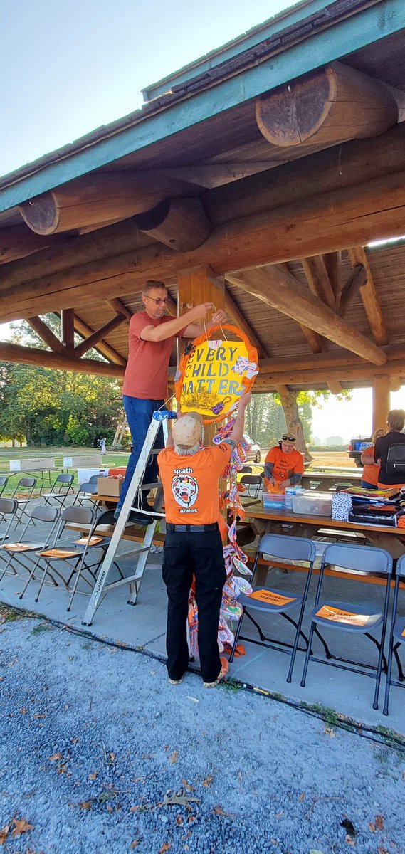 Omen_1984's tweet photo. Flurry of activity at Heritage Park in Mission for #TruthAndReconciliation event. St. Mary's historical site of #residentialschools #EveryChildMatters #HonourTheDay @Mission_BC @VancouverPD @MPSD75 https://t.co/sC653kwX8O