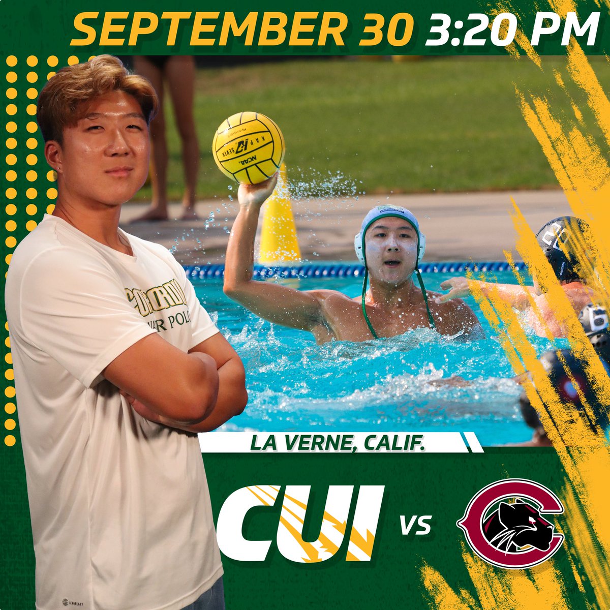 The @ConcordiaPolo is on the road  to play a doubleheader to open up the Gary Troyer Tournament 🤽‍♂️

🆚: <a href="/OUAZSpirit/">OUAZ Spirit</a> 
⏰: 12:40pm
📍: Axelrood Aquatics Center
📊: bit.ly/3SJfCXl

🆚: <a href="/CHS_AthlDept/">Chapman Athletics</a> 
⏰: 3:20pm
📍: Las Flores Pool
📊: bit.ly/3fq6tEJ