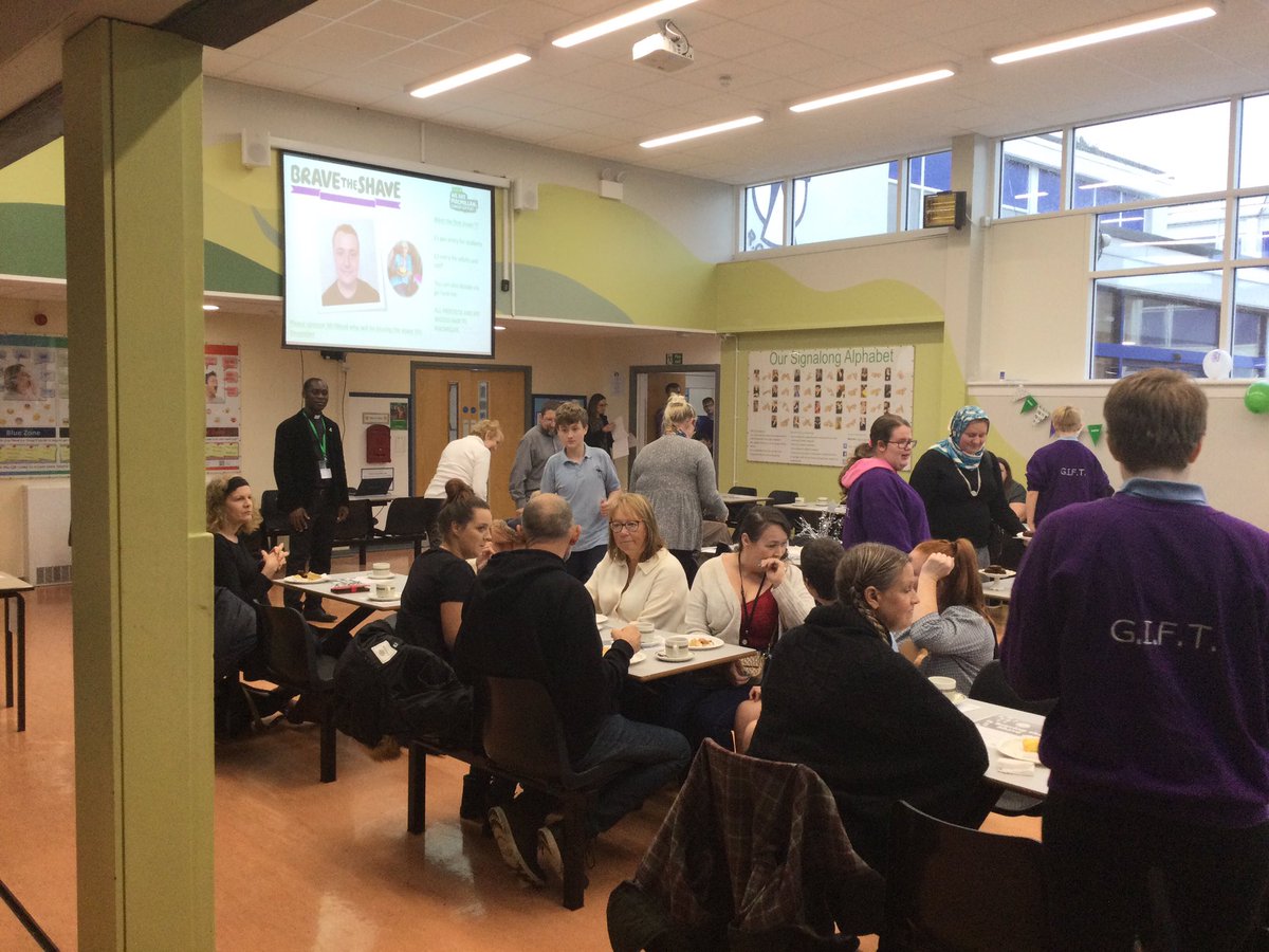 GarfinMrs's tweet photo. What a wonderful turnout for @StJohnVianneySc @macmillancancer coffee afternoon. It was so well supported by our parents + Carers and such a lovely atmosphere . Thanks to the GIFT team for helping support this important event @RCSalfordEd @MANC_EP @JustYouth2 https://t.co/9pNAh5ZMac