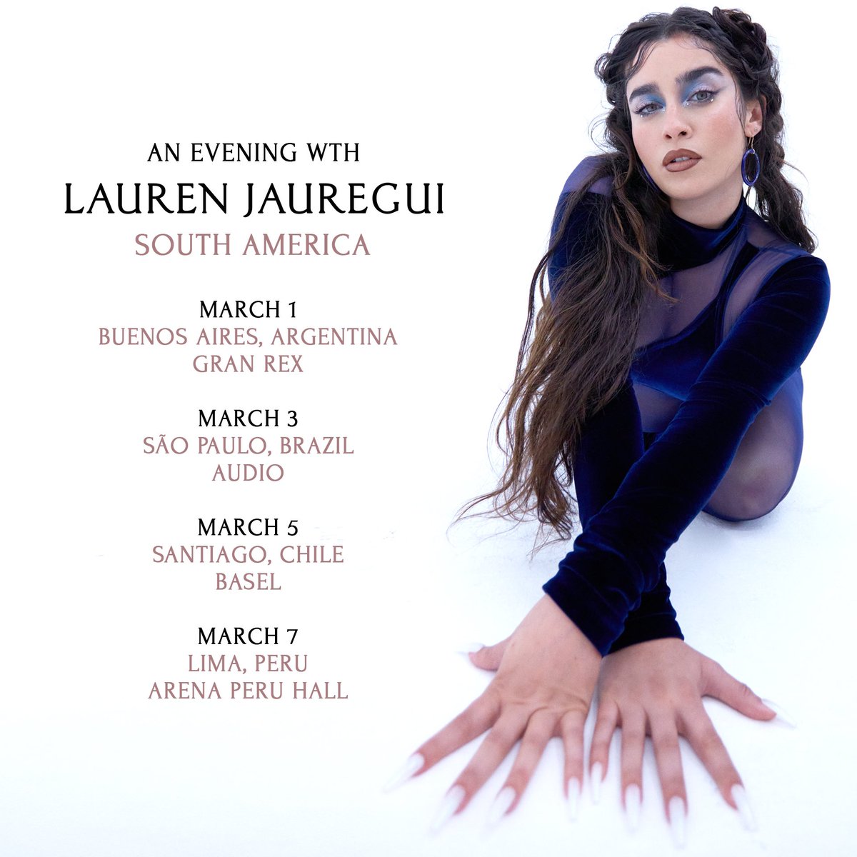LaurenJauregui's tweet image. Hola mis ángeles bellos, en serio me rompe el corazón tener que anunciar esto pero, tengo que postponer mi gira en Sur America🥺🙃 Es importante darte un show perfecto y del máximo calibre posible así que por parte de logísticas de producción que no están en mi control,