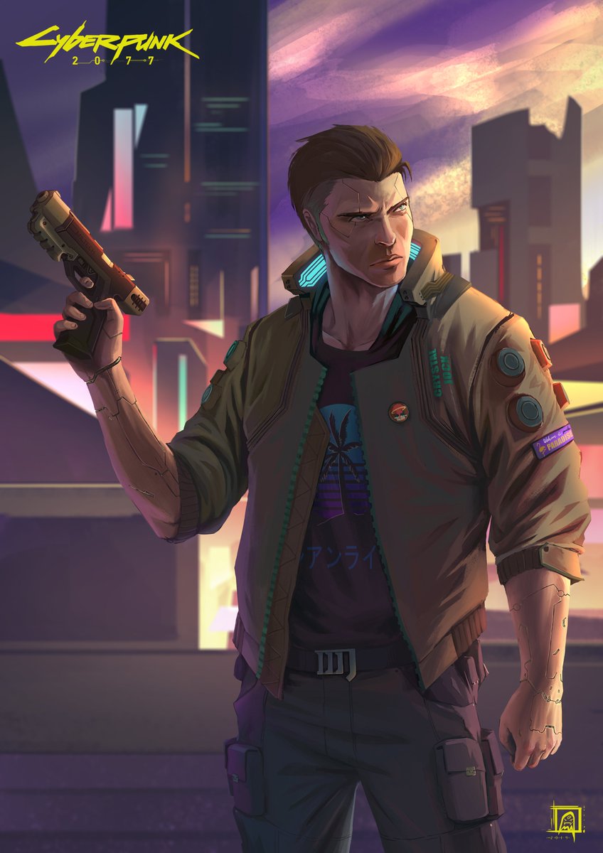 GhostHinimoto's tweet image. Since I'm watching all that hype go up lately, here's a fanart of V I did three years ago!
#cyberpunk2077 #CyberpunkEdgerunners #cyberpunk #V #digitalart #Illustration #fanart