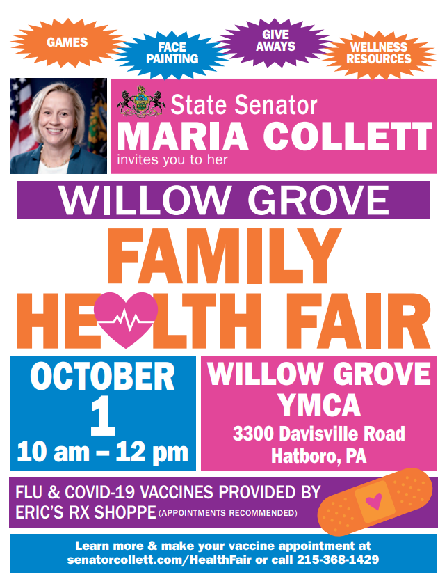 RAIN OR SHINE! 🌧️☀️ 

My Family Health Fair event is happening tomorrow morning inside the Willow Grove Y gymnasium from 10am-12pm. We’ll have 20+ vendors eager to share info + resources, face painting, balloon animals, games + giveaways!