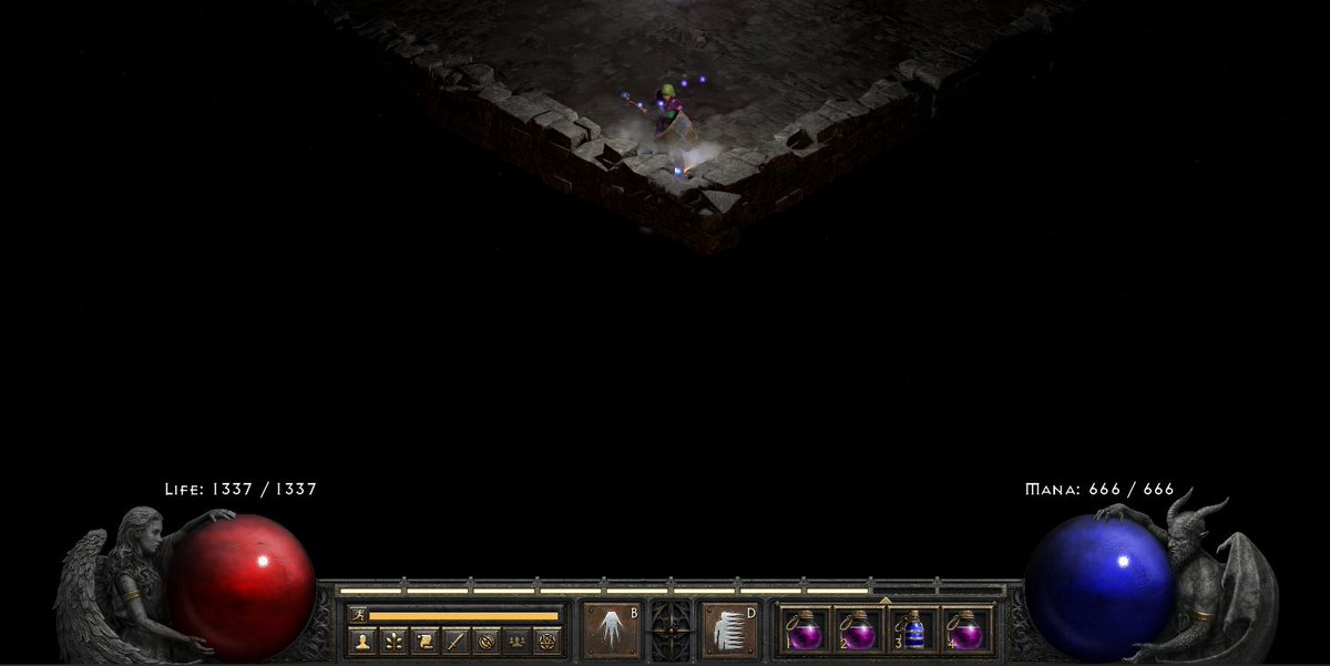 I've been playing my Sorceress for a couple of days with this spec and just realized how epic my HP and Mana are! What are the chances! <a href="/Diablo/">Diablo</a> #D2R