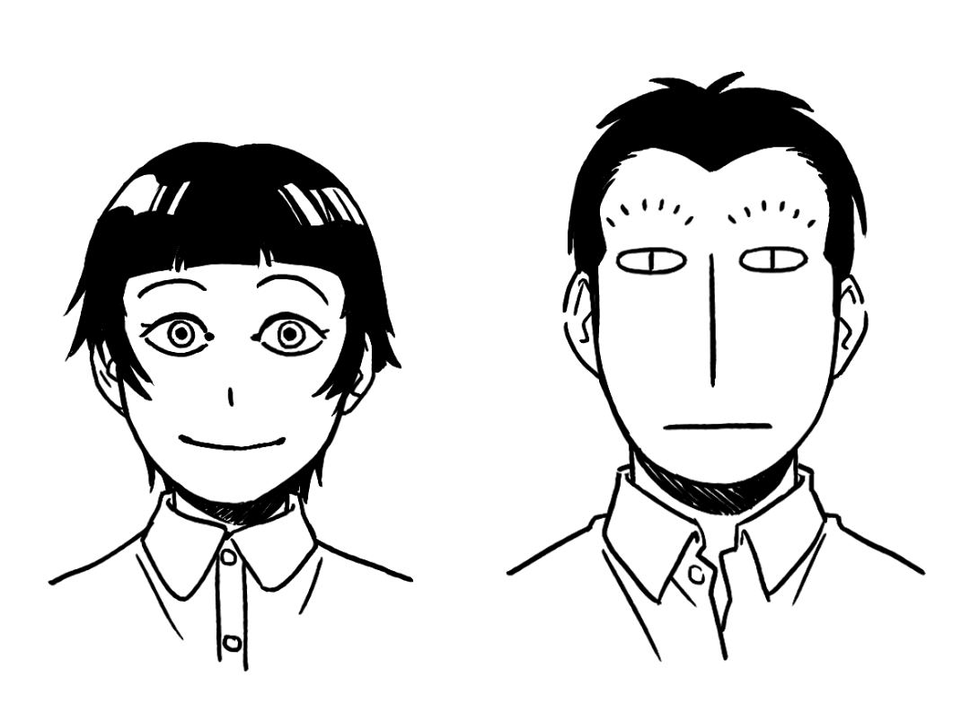 how I draw male and female :- j 
