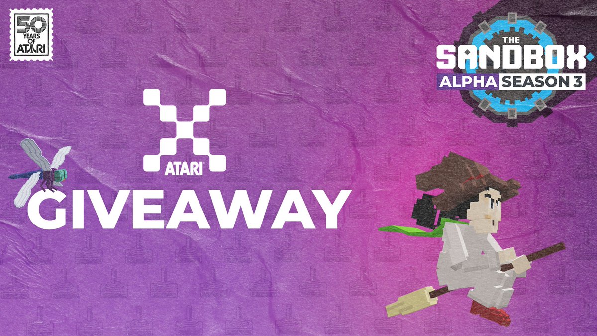 TheSandboxGame's tweet photo. 🕹️ ALPHA PASS GIVEAWAY 🕹️ for 50 Years of Atari #NFT holders...

👉 Follow @AtariX
👉 Follow @TheSandboxGame

Be sure to ENTER &amp; VALIDATE HERE ⤵️ 
https://t.co/6ebC7DHZSh https://t.co/XOqibfuUNQ